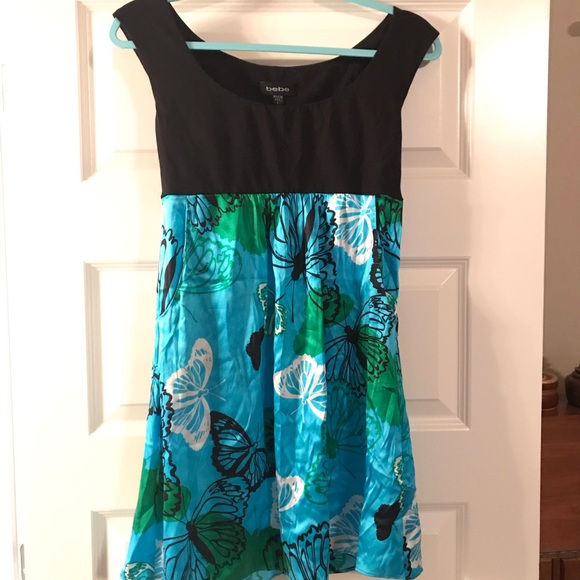 Bebe butterfly silk dress - Picture 1 of 16